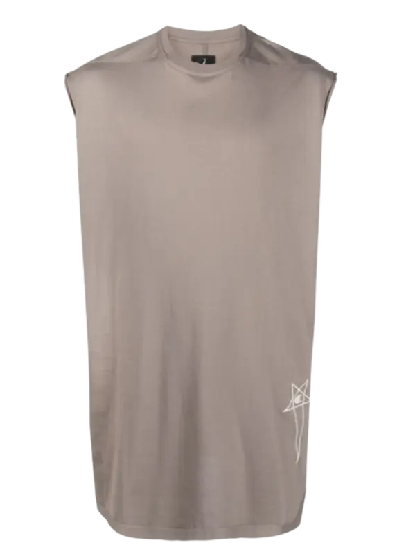 Rick Owens Logo Embroidery Cotton Tank Top $231