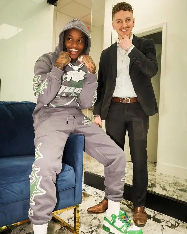 Lil Perfect outfit in Apparel Politics and Louis Vuitton, 2023