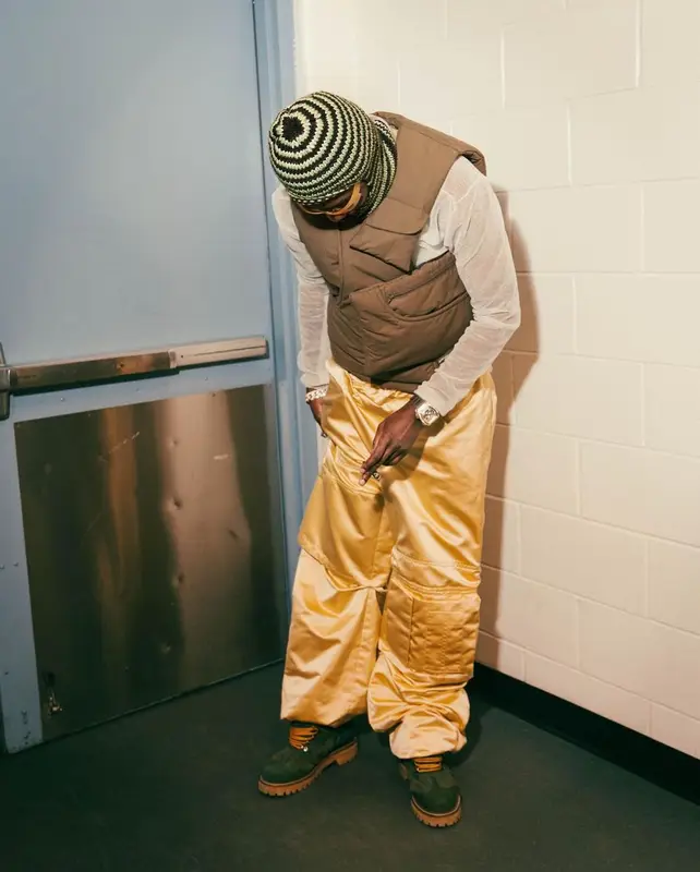 Lil Tjay outfit in Grouture, KidSuper, and Marni, 2023