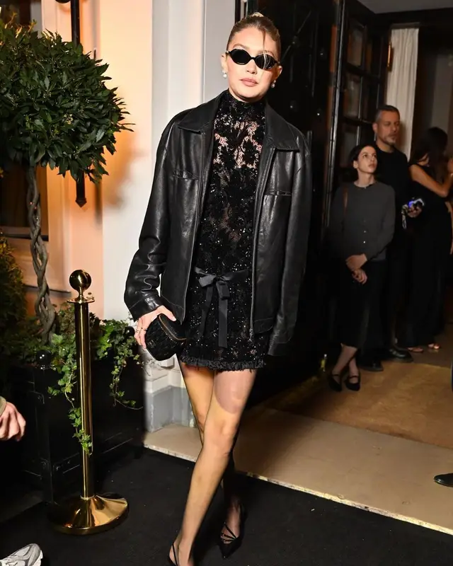 Gigi Hadid outfit in Miu Miu and Dmy By Dmy, 2023