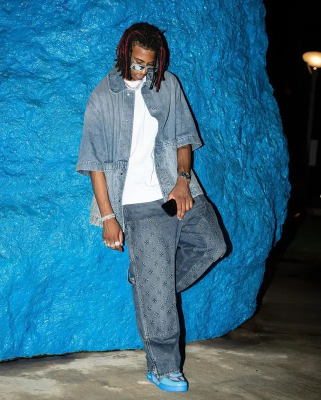 Michael Olise outfit in Louis Vuitton, 2023