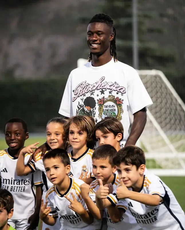 Eduardo Camavinga outfit in Ricchezza Forever, Jordan, and Nike, 2023