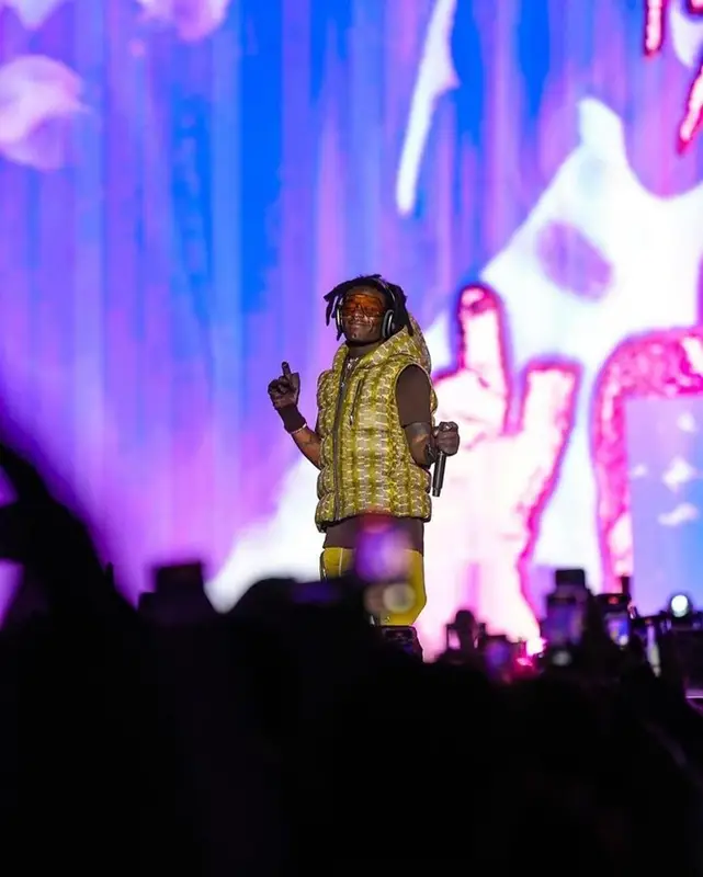 Lil Uzi Vert outfit in Rick Owens and Apple, 2023