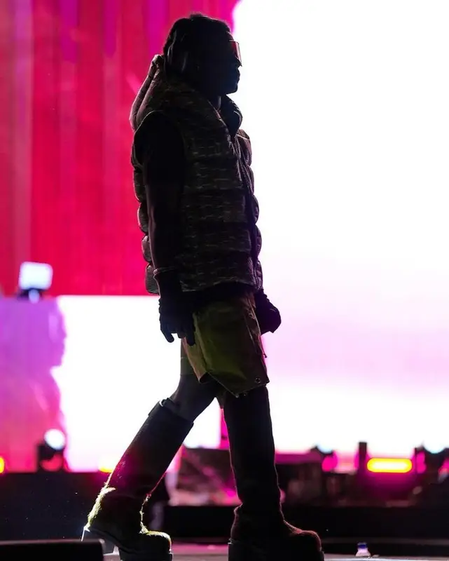 Lil Uzi Vert outfit in Rick Owens and Apple, 2023