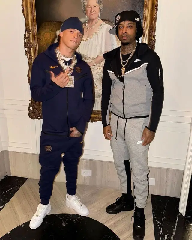 Central Cee outfit in Nike, Syna World, and Paris Saint-Germain, 2023