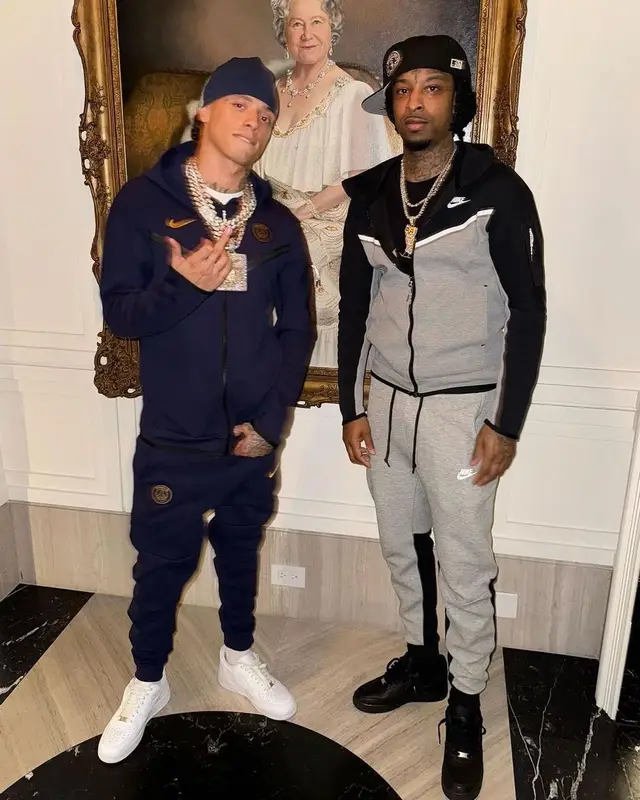 21 Savage outfit in Nike, 2023