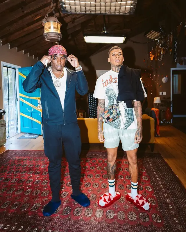 Fredo Bang outfit in Nike and Marni, 2023