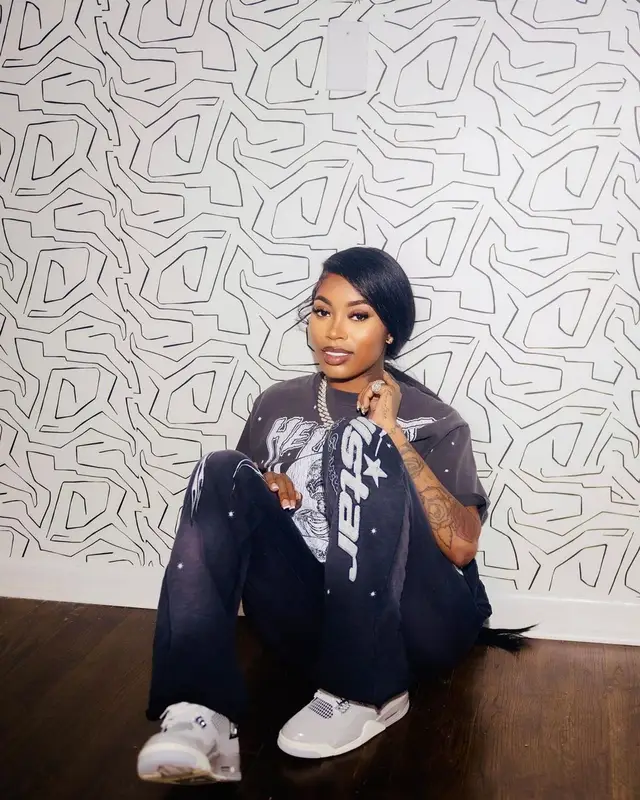 Asian Doll outfit in Hellstar and Jordan, 2023