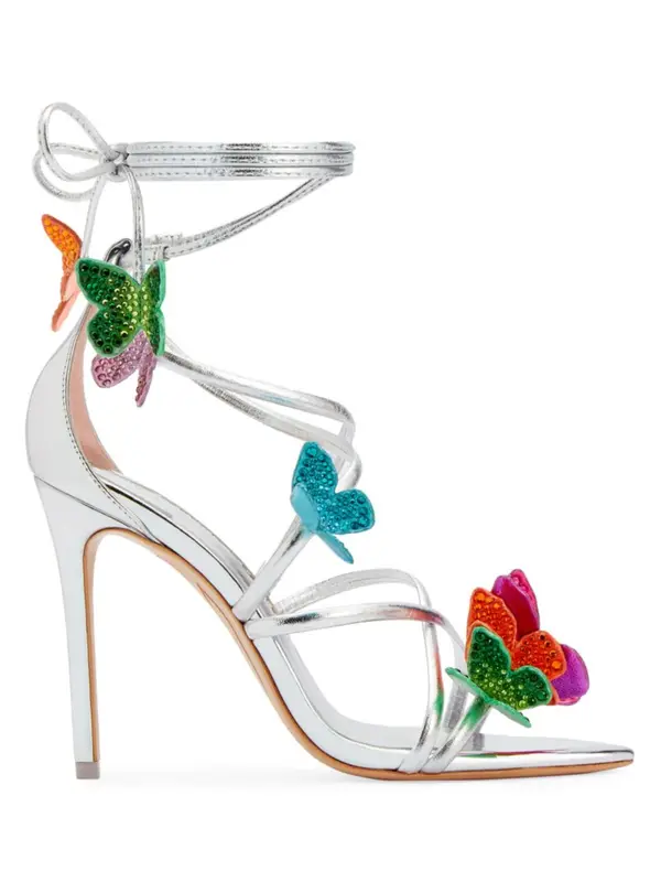 Sophia Webster Vanessa 100mm Metallic Leather Butterfly Sandals  $1058