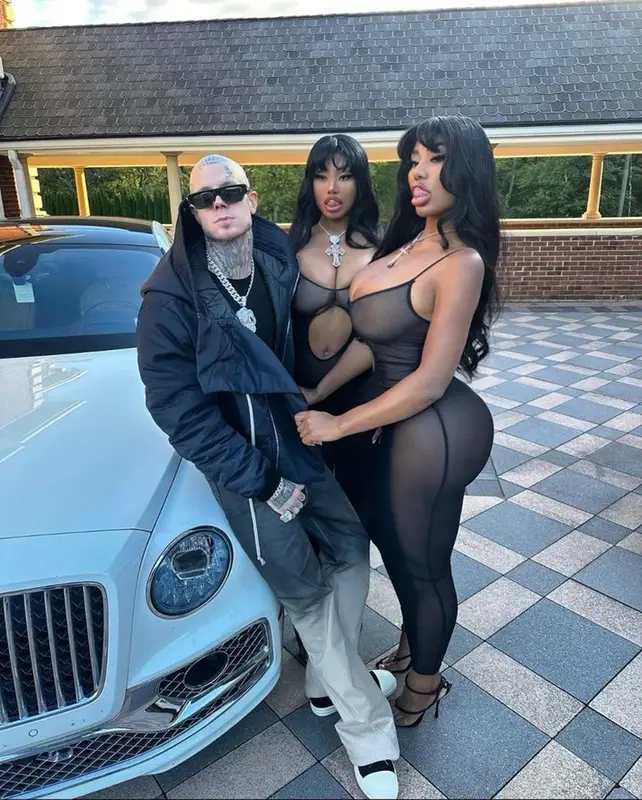 Millyz outfit in Rick Owens and Chrome Hearts, 2023