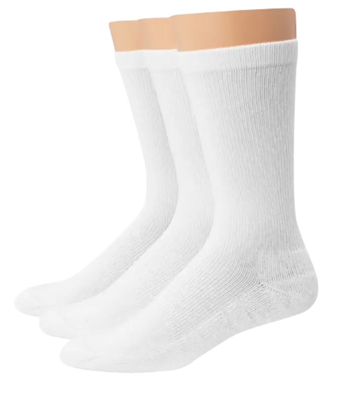 Hanes Crew Socks, 3-Pairs $16