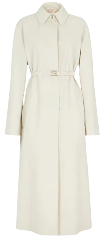 Fendi White Fabric Trench Coat $7200