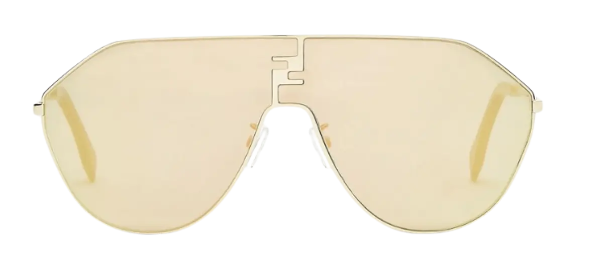 Fendi Light Gold Metal Sunglasses $550