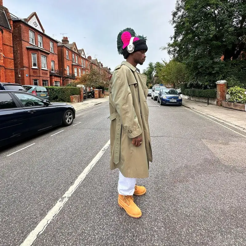 ASAP Nast outfit in Burberry, Places + Faces, and Beats by Dre, 2023