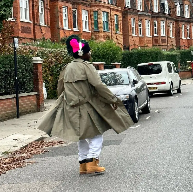 ASAP Nast outfit in Burberry, Places + Faces, and Beats by Dre, 2023