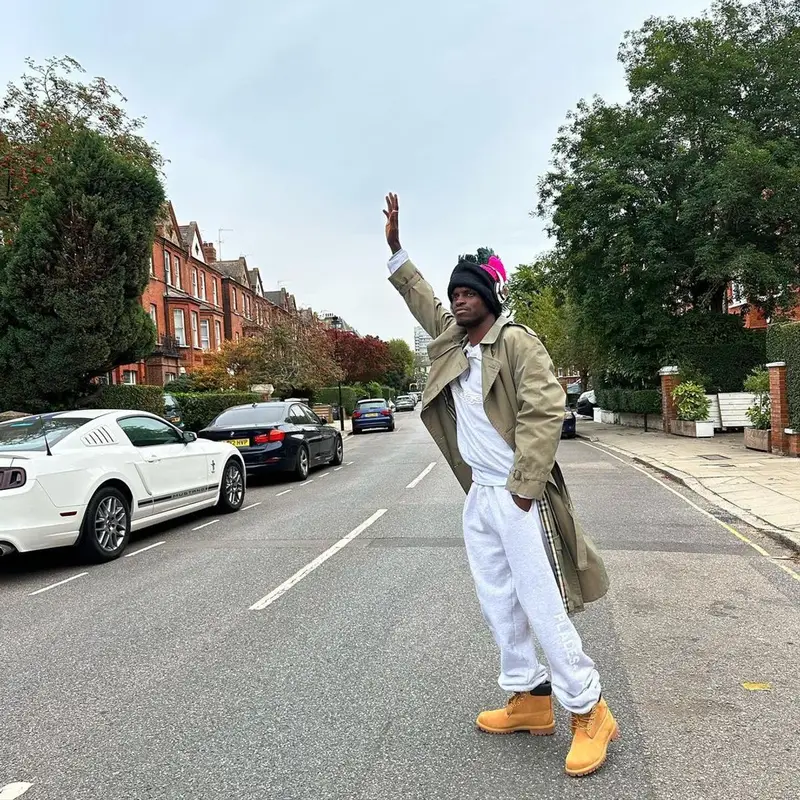 ASAP Nast outfit in Burberry, Places + Faces, and Beats by Dre, 2023