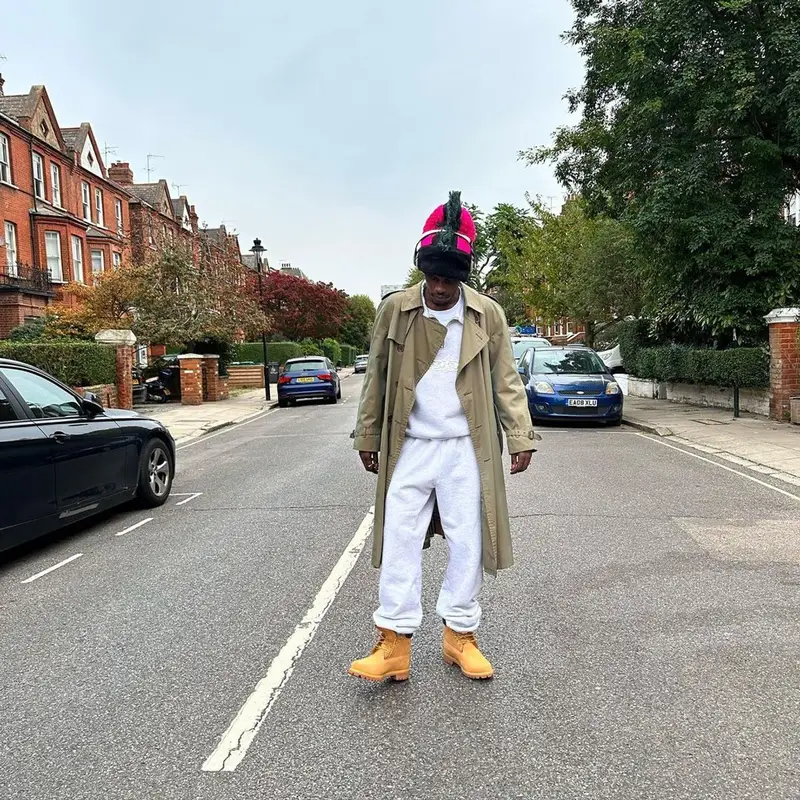 ASAP Nast outfit in Burberry, Places + Faces, and Beats by Dre, 2023