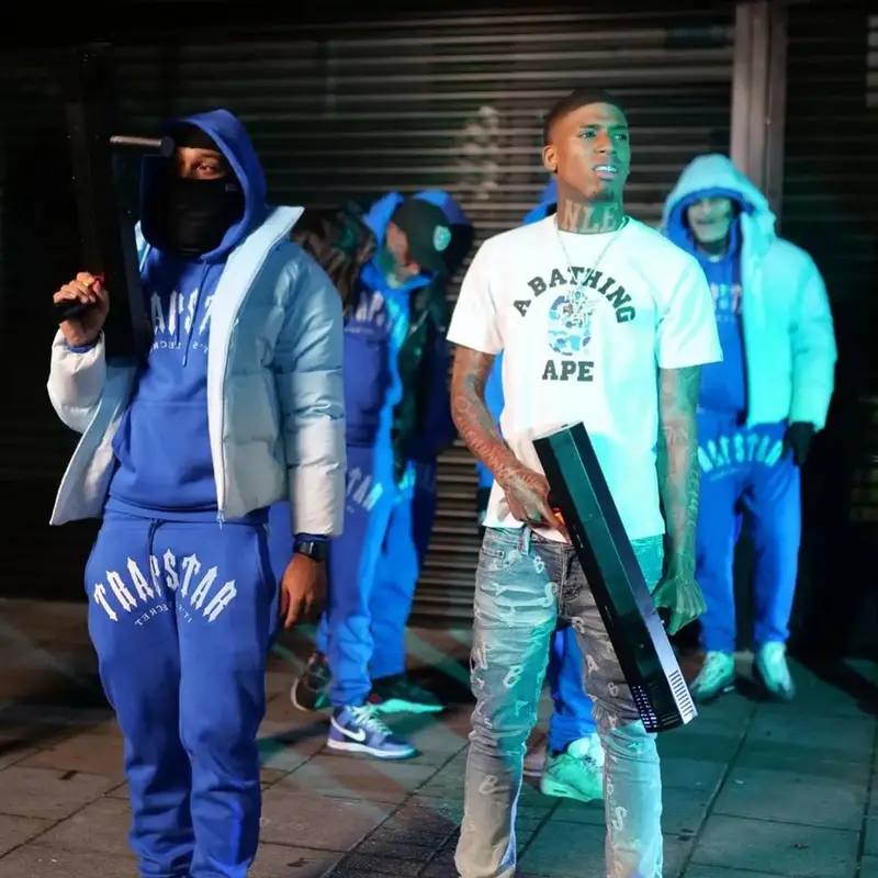 NLE Choppa outfit in Bape, Valabasas, and Nike, 2023