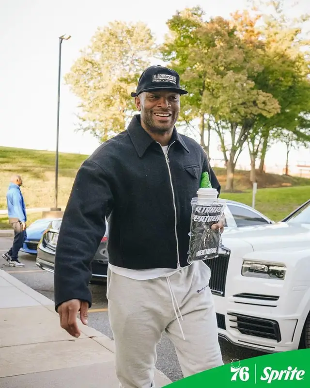 PJ Tucker outfit in Bottega Veneta, Readymade, and Enfants Riches Deprimes, 2023