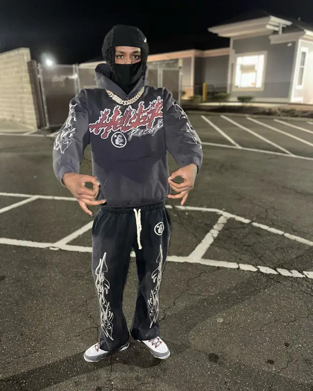 Sha Gz outfit in Hellstar, Jordan, and Nike, 2023