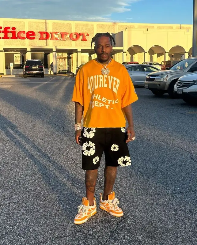 Sauce Walka outfit in Denim Tears and Louis Vuitton, 2023