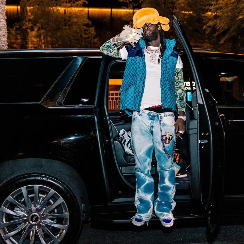 Chief Keef outfit in Gucci, Gallery Dept., and Nike, 2023