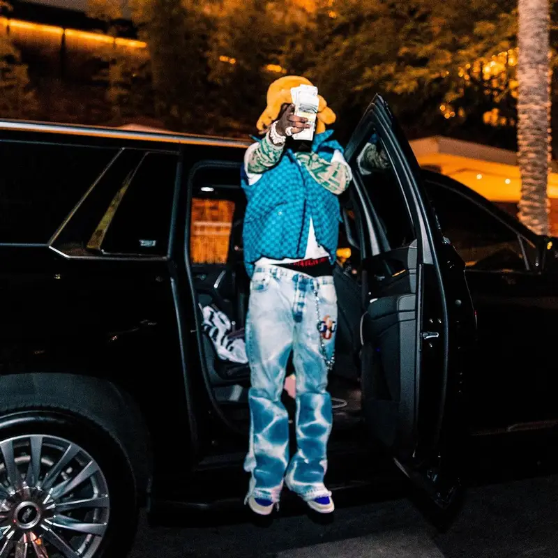 Chief Keef outfit in Gucci, Gallery Dept., and Nike, 2023