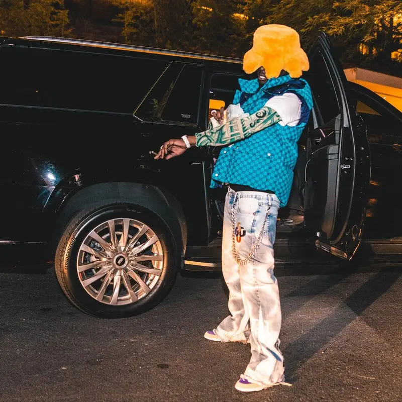 Chief Keef outfit in Gucci, Gallery Dept., and Nike, 2023