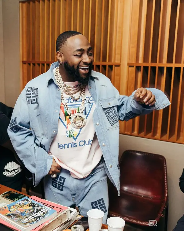 Davido outfit in Givenchy and Casablanca, 2023