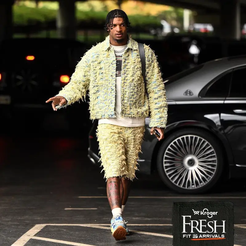 Ja'Marr Chase outfit in Who Decides War and Nike, 2023
