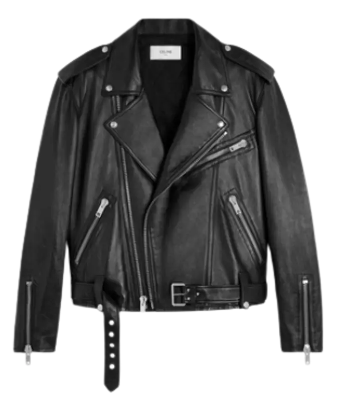 Celine Black Soft Lambskin Biker Jacket $5700