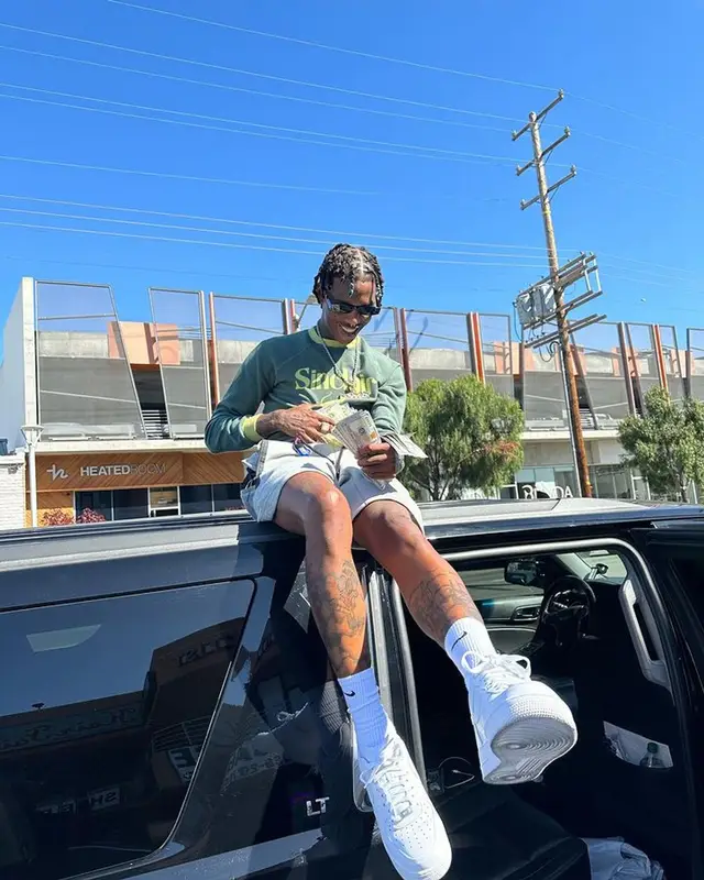 Famous Dex outfit in Nike, 2023