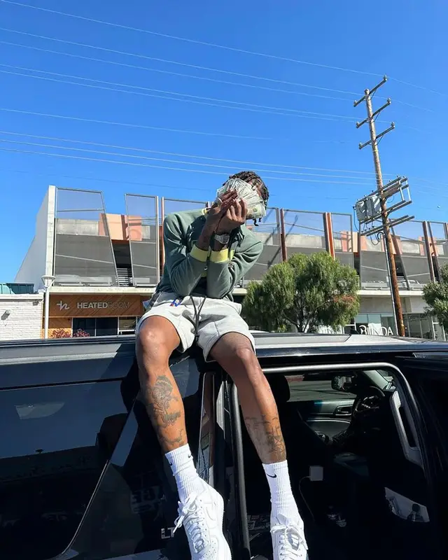 Famous Dex outfit in Nike, 2023
