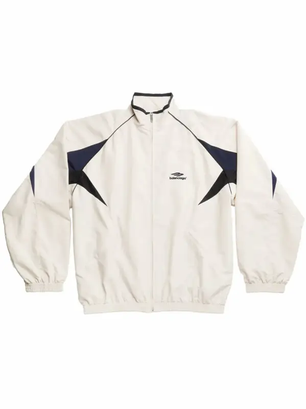Balenciaga 3b Sports Icon Track Jacket In White $2390