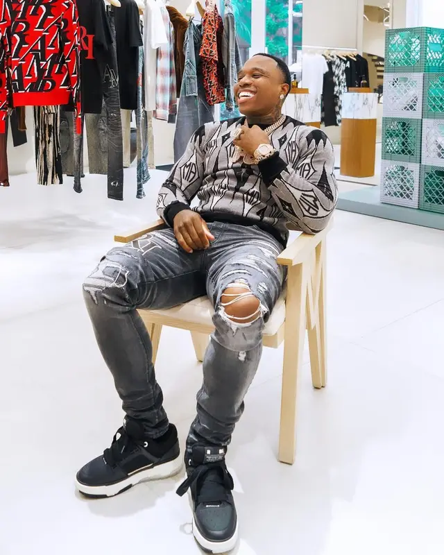 BandMan Kevo outfit in Amiri, 2023