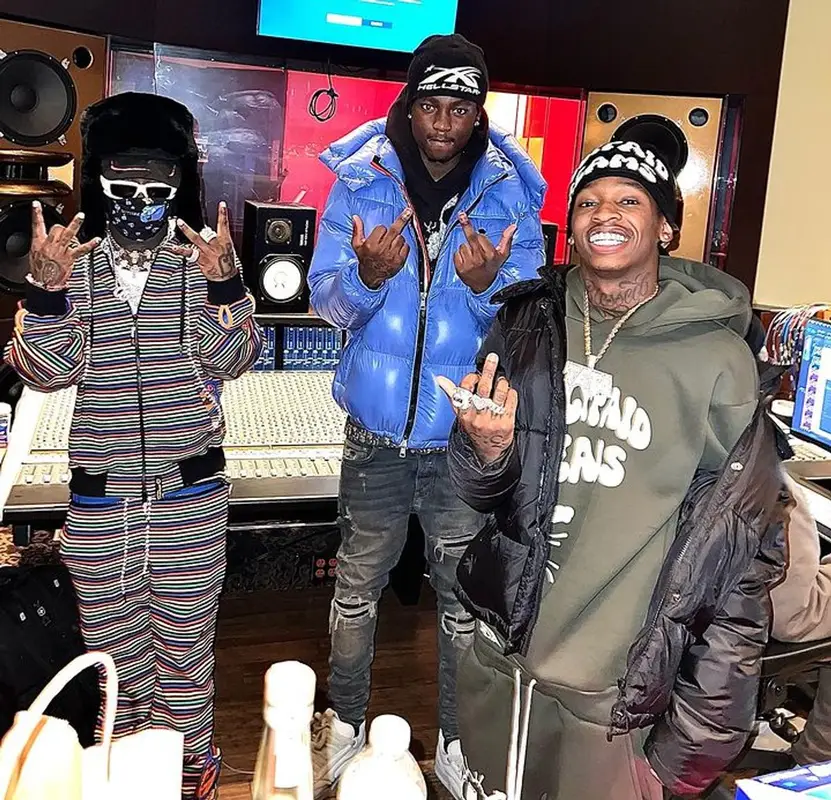 Kyle Richh outfit in Moncler, Amiri, and Dior, 2023