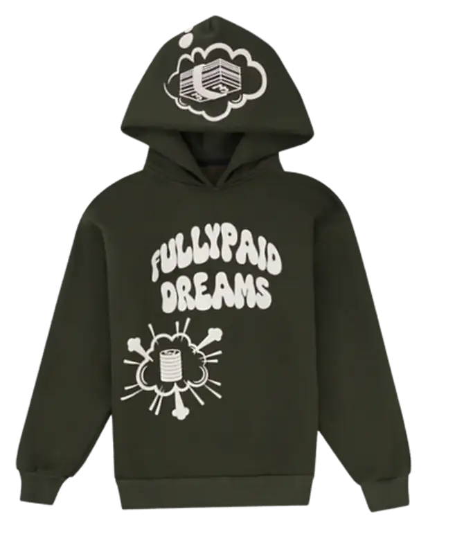 Fullypaid Khaki White Dreams Hoodie $88