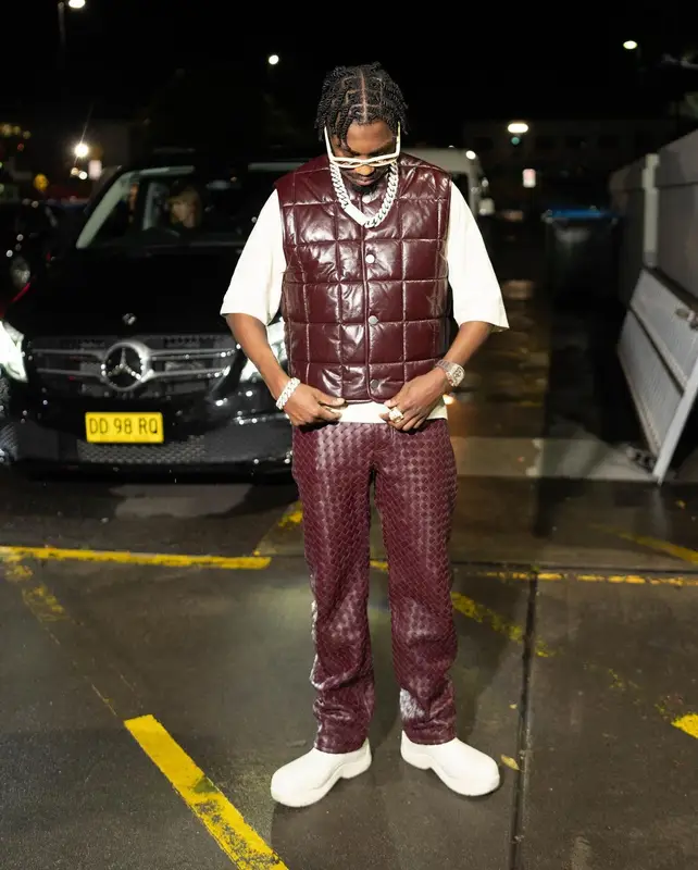 Lil Tjay outfit in Bottega Veneta, 2023