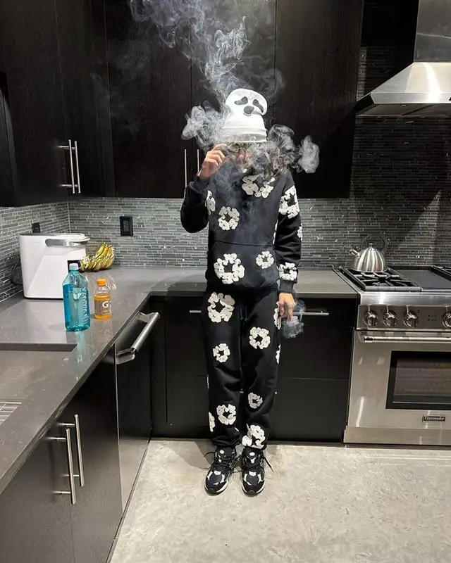 BabyTron outfit in Denim Tears and New Balance, 2023