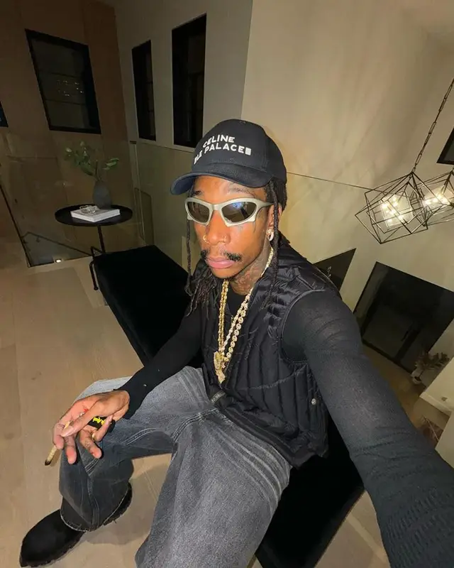 Wiz Khalifa outfit in Rick Owens, Balenciaga, and Celine, 2023