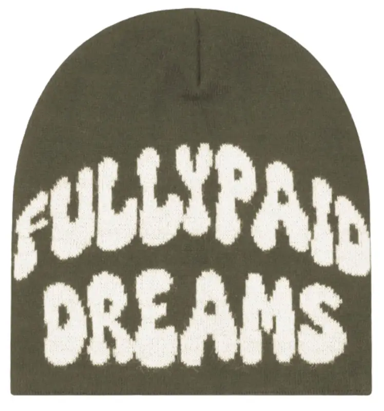 Fullypaid Dreams Khaki Beanie Hat $38