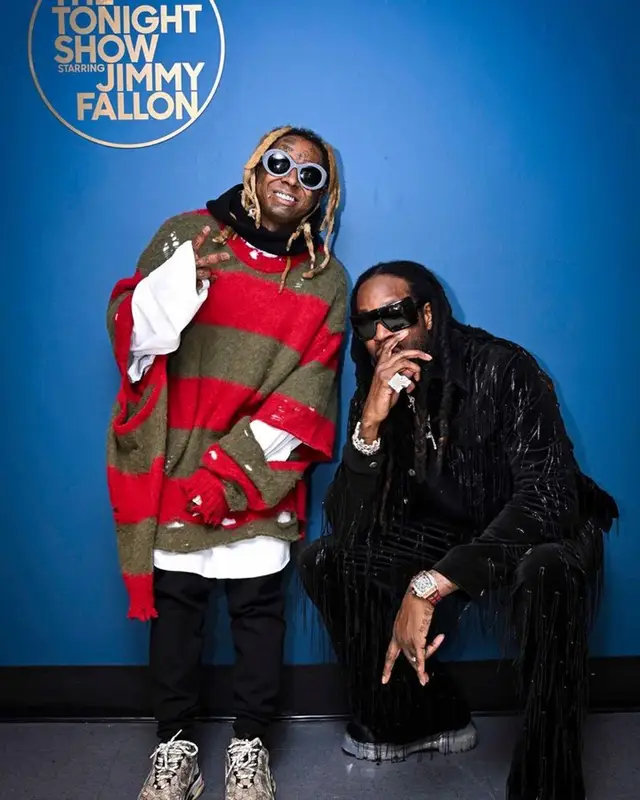 Lil Wayne outfit in Doublet, Gucci, and Balenciaga, 2023