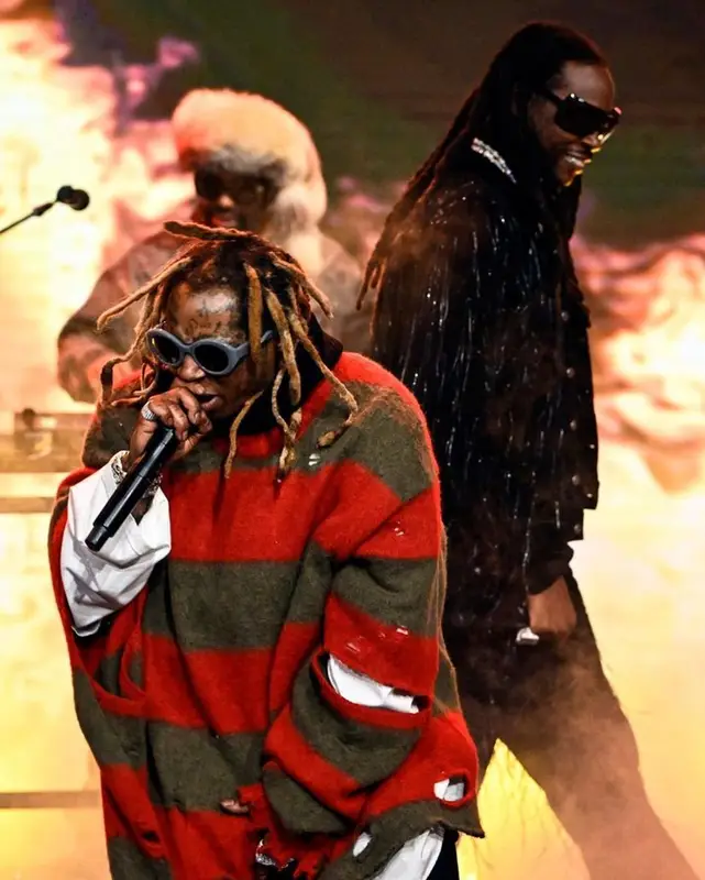 Lil Wayne outfit in Doublet, Gucci, and Balenciaga, 2023