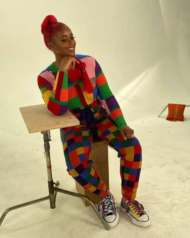 Tierra Whack outfit in Comme Des Garcons, The Elder Statesman, and Maison Mihara Yasuhiro, 2023