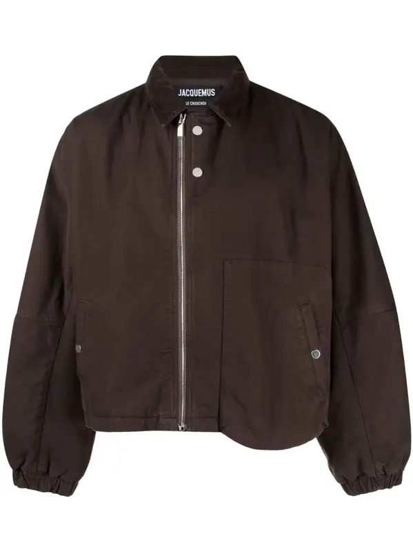 Jacquemus Brown Le Blouson Trivela Utility Jacket $770