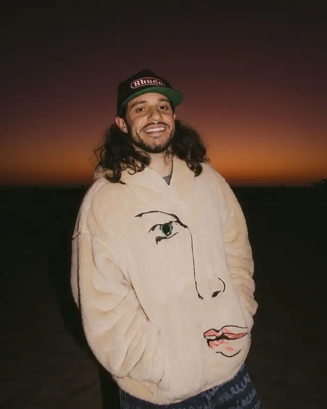 Russ outfit in KidSuper, Marni, and Rhude, 2023