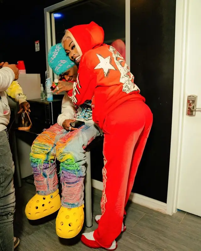 Asian Doll outfit in Hellstar and Jordan, 2023