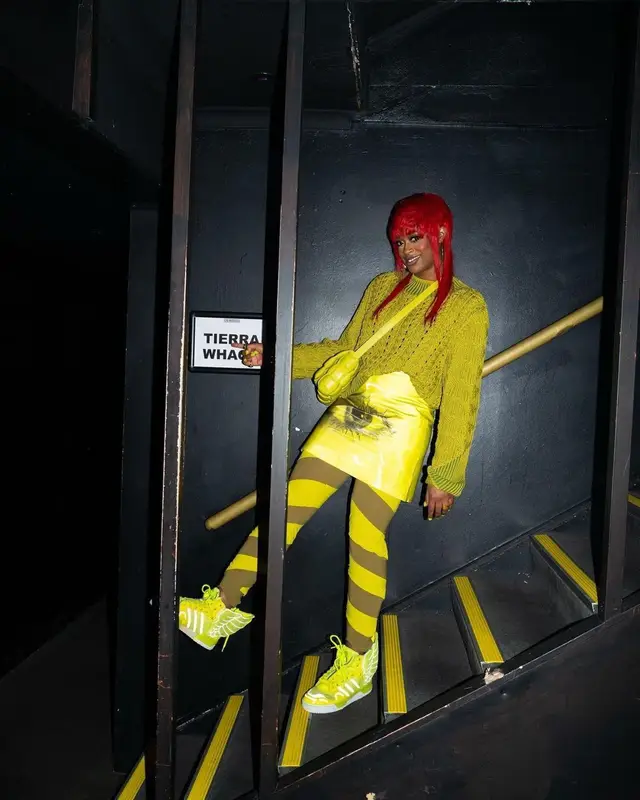Tierra Whack outfit in Leeann Huang, Adidas, and Bottega Veneta, 2023