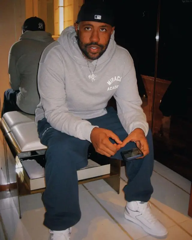 Mike Will Made-It outfit in Sporty And Rich, Nike, and New Era, 2023