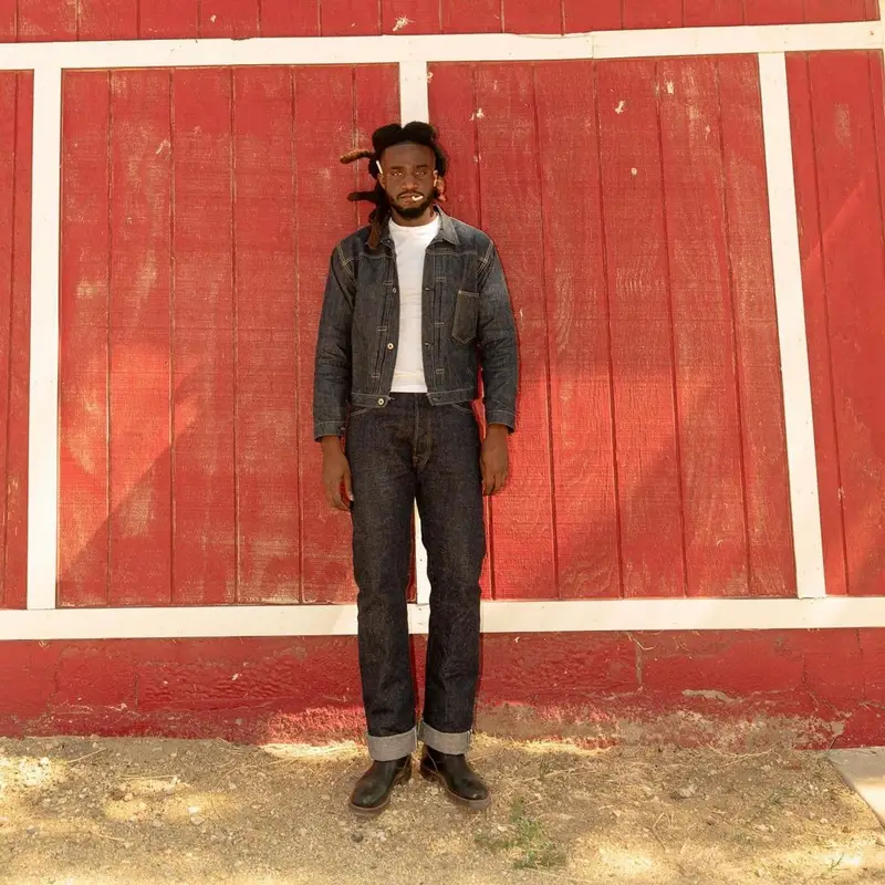 Shaboozey outfit in Buzz Ricksons, Mister Freedom, and RRL, 2023